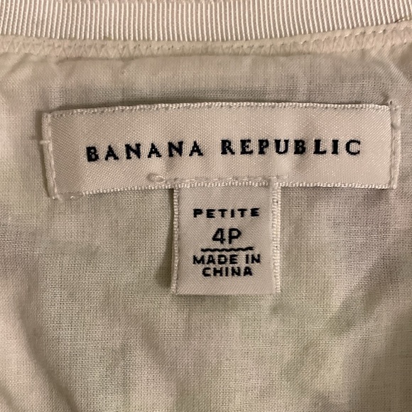 Banana Republic Floral Green Lined Skirt Size 4 Petite EUC - Picture 4 of 5